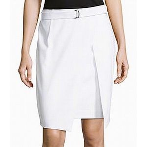 Amanda + Chelsea Cutaway Belted A-Line Skirt 8